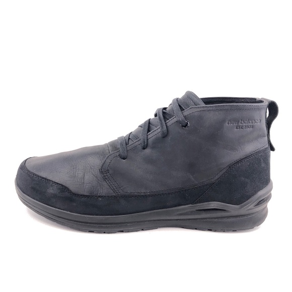 New Balance 3020 Black Leather Athletic Chukka Boots 14 EE main image 2